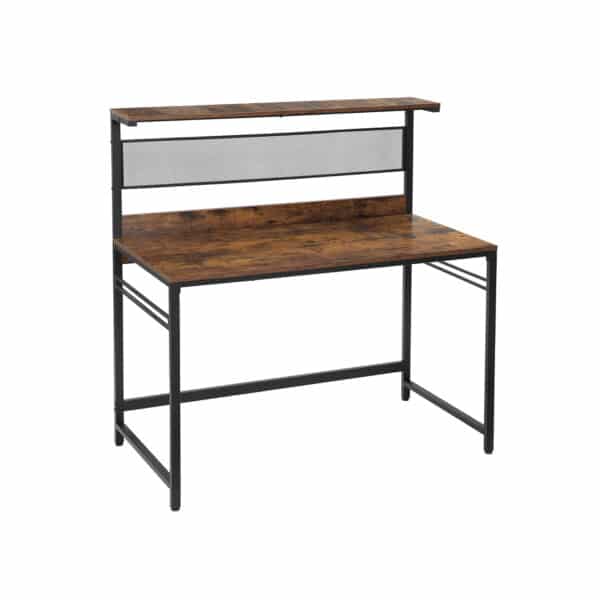 Modernus rašomasis stalas su lentyna