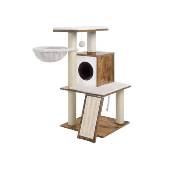 Draskyklė namelis 69 cm., baltos/rudos spalvos