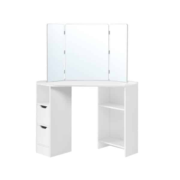 Kampinis kosmetinis staliukas su veidrodžiu RDT121T10
