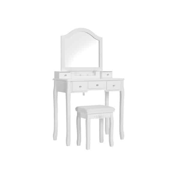 RDT175W01-1.jpg Kosmetinis staliukas, baltas RDT175W01