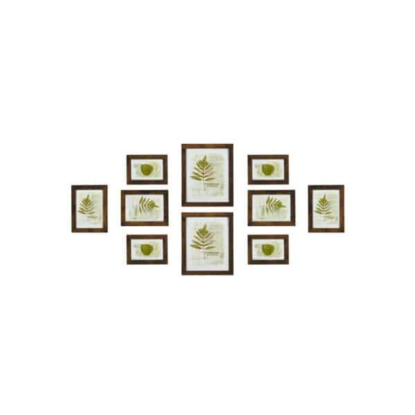 Paveikslų rėmelių rinkinys, 10 vnt, rudos spalvos