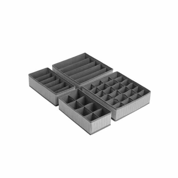 Apatinių drabužių laikymo / stalčių organizatorinės dėžės, 4vnt.