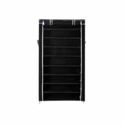 Medžiaginė batų lentyna 88 x 28 x 160 cm., juoda