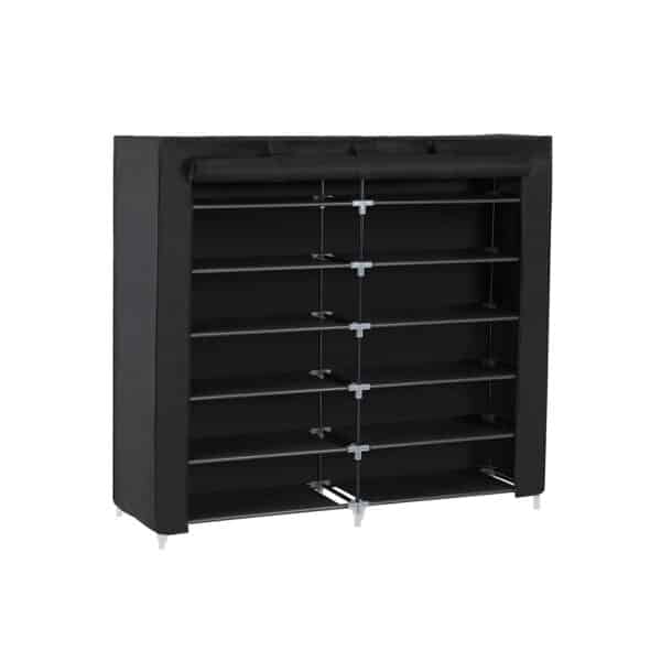 Medžiaginė batų lentyna RXJ12H 88 x 28 x 160 cm., juodos spalvos