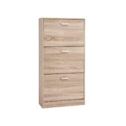 Medinė batų spintelė su 3 atsiveriančiomis durelėmis LBC03NL