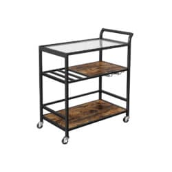 Virtuvinis vežimėlis LRC086B01, ruda/juoda