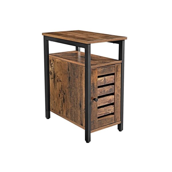 Side-Table-with-Cabinet-LET61BX-1.jpg Šoninis staliukas LET61BX 30 x 50 x 60 cm., rudos spalvos