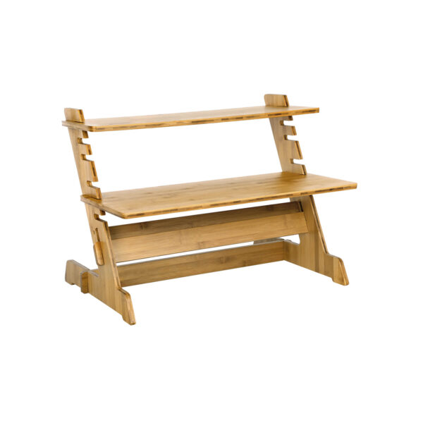 Sitz-Steh-Schreibtisch-Bambus-LLD97N-2.jpg Bambukinis monitoriaus stovas LLD97N