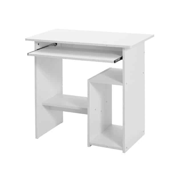 Sliding-Tray-Computer-Desk-LCD852W-1.jpg Rašomasis stalas 80 x 74 x 45 cm., baltos spalvos