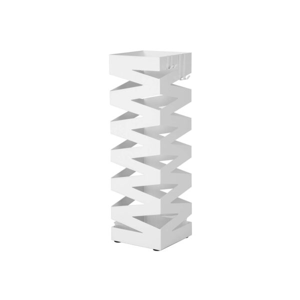 Kvadratinis stovas skėčiams 15,5x15,5x49 cm., baltas
