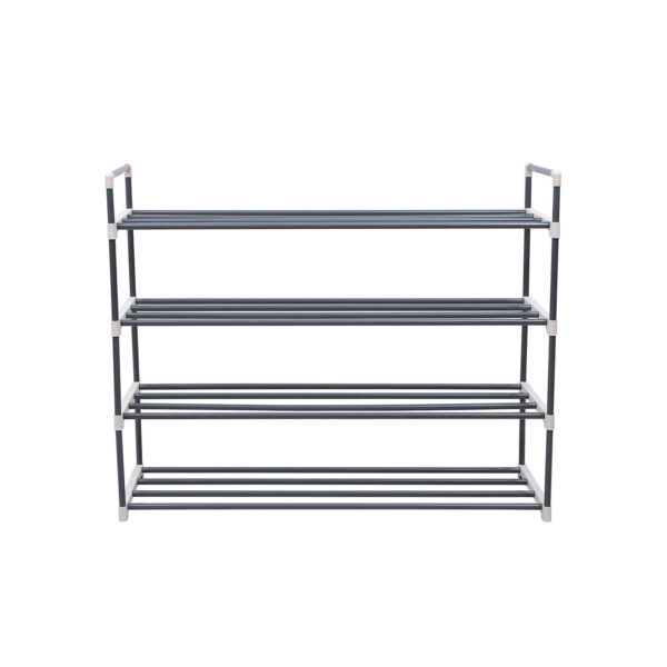 Metalinė batų spintelė 4 skyriai, pilkos spalvos