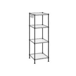 Svetainės lentyna 30x30x102cm., juodos spalvos