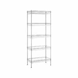 Metalinė virtuvės lentyna 60 x 30 x 150 cm., sidabrinės spalvos