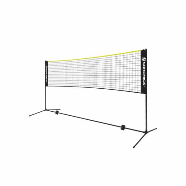 4 m badmintono tinklelis juodos ir geltonos spalvos