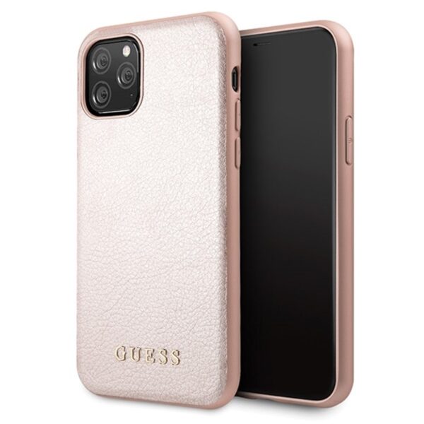 Guess Iridescent – dėklas iPhone 11 Pro (rožinis auksas)