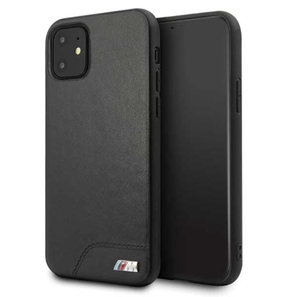 BMW Smooth PU Leather – dėklas, skirtas iPhone 11 (juodas)