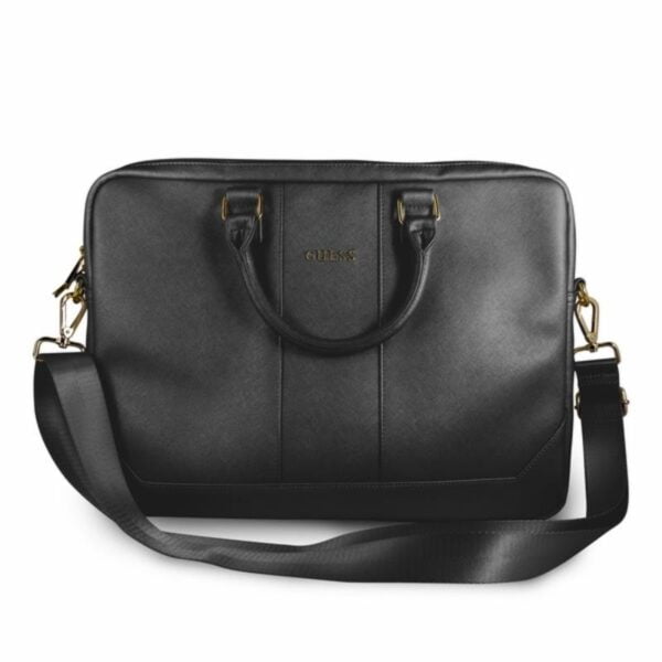 Guess Saffiano Look kompiuterio krepšys – nešiojamojo kompiuterio krepšys 15 colių (juodas)