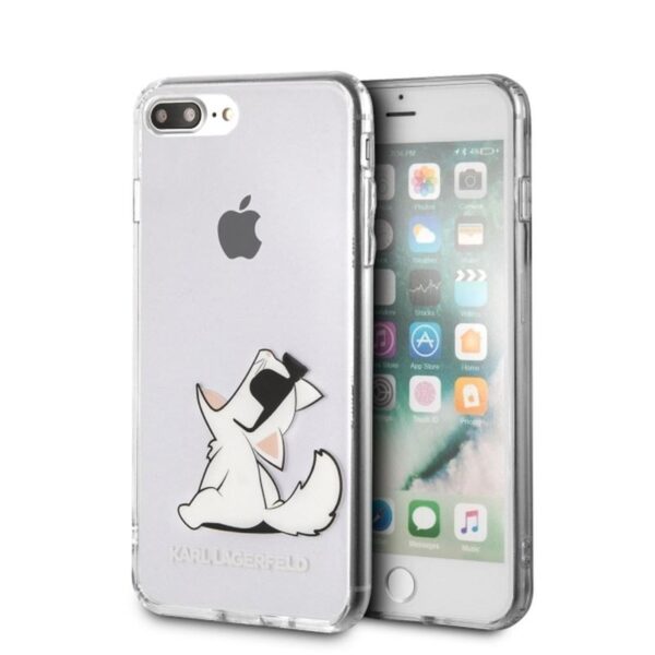 Karl Lagerfeld Choupette Fun – dėklas, skirtas iPhone 8 Plus / 7 Plus (skaidrus)
