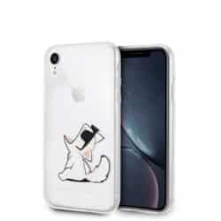 Karl Lagerfeld Choupette – iPhone XR dėklas (skaidrus)