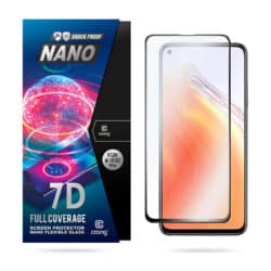 Crong 7D nano lankstus stiklas – pilnai dengianti hibridinė ekrano apsauga 9H Xiaomi Mi 10T/Mi 10T Pro