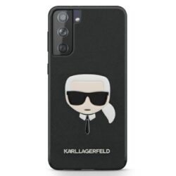 Karl Lagerfeld Saffiano Ikonik Karl's Head – dėklas, skirtas Samsung Galaxy S21+ (juodas)
