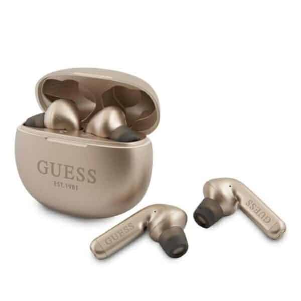 „Guess“ belaidės ausinės 5.0 4H – TWS ausinės + įkrovimo dėklas (auksinis)