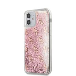 Guess 4G Liquid Glitter – dėklas iPhone 12 Mini (rožinė)