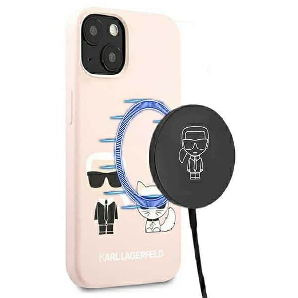 1CFEDBC7-8DAE-EC11-91AE-2CEA7FB072AA.jpg Karl Lagerfeld Slilicone Karl & Choupette Magsafe – dėklas, skirtas iPhone 13 (rožinis)