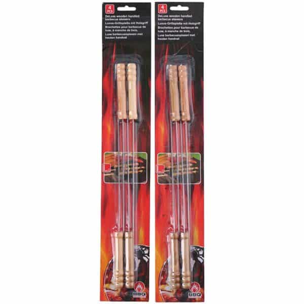 BBQ - iešmeliai su medine rankena, ilgis 38 cm (4 vnt.)