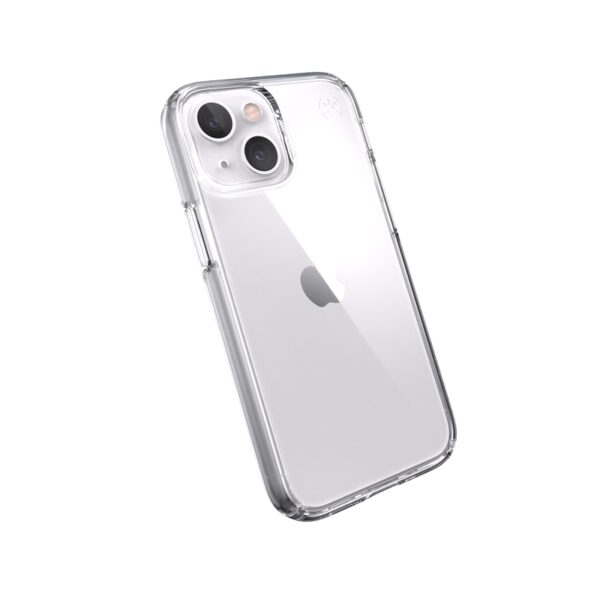 Speck Presidio Perfect-Clear – iPhone 13 mini / 12 mini dėklas su MICROBAN danga (skaidri)