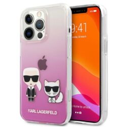 Karl Lagerfeld Ikonik & Choupette – dėklas, skirtas iPhone 13 Pro (rožinis)