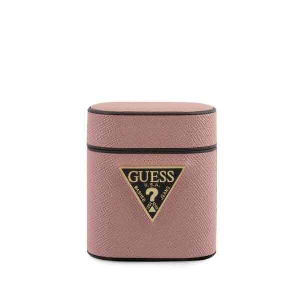 Guess Saffiano – Case Airpods (rožinė)
