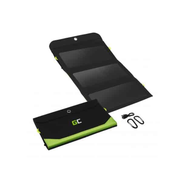 Maitinimo šaltinis iš saulės energijos ( Powerbank), Green Cell GC SolarCharge 21W įkroviklis su 10000mAh maitinimo banko funkcija
