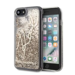 Karl Lagerfeld Signature Glitter Case iPhone SE 2020 / 8 / 7 dėklas (auksinis)