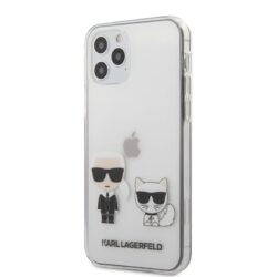 Karl Lagerfeld Ikonik + Choupette – iPhone 12 / iPhone 12 Pro dėklas (skaidrus)