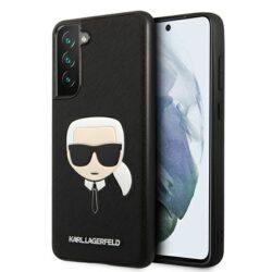 Karl Lagerfeld Saffiano Ikonik Karl's Head – dėklas, skirtas Samsung Galaxy S21 FE (juodas)