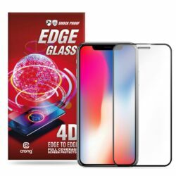 Crong Edge Glass – visiškai klijuojamas nuo krašto iki krašto 9H stiklo ekrano apsauga, skirta iPhone 11 Pro / iPhone Xs / X