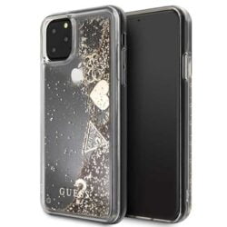 Guess Liquid Glitter Hearts – dėklas, skirtas iPhone 11 Pro Max (auksinis)