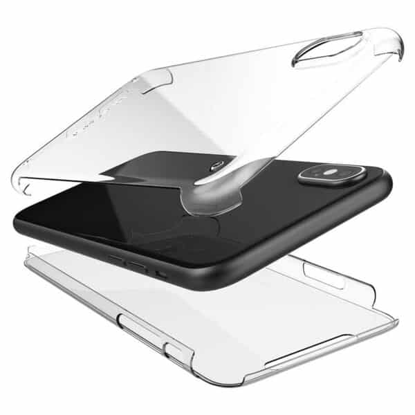 X-Doria Defense 360 – iPhone Xs / X dėklas su priekine, galine ir šonine apsauga (skaidri)