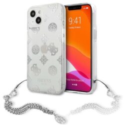 Guess Peony Chain Handle – dėklas, skirtas iPhone 13 (sidabras)