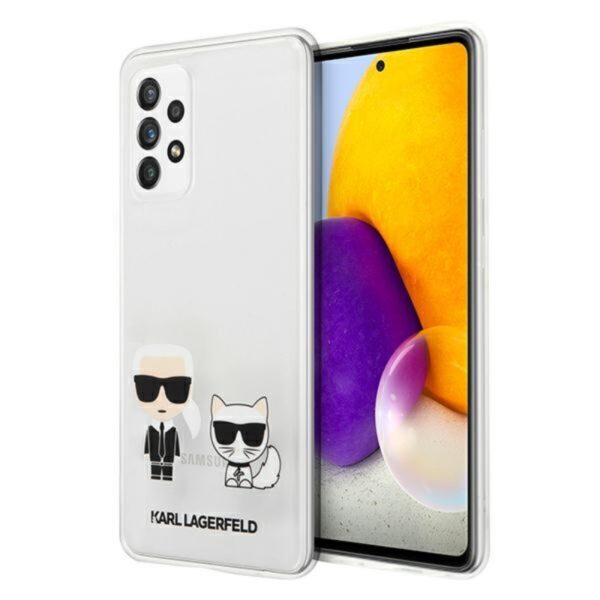 Karl Lagerfeld Ikonik + Choupette – Samsumg Galaxy A52 dėklas (skaidrus)