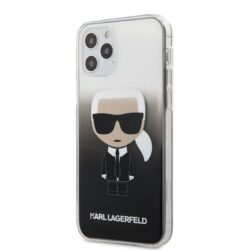 Karl Lagerfeld Iconik Gradient – „iPhone 12“ / „iPhone 12 Pro“ dėklas (juodas)