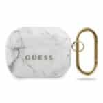 Guess Marble – „Airpods Pro“ dangtelis (baltas)