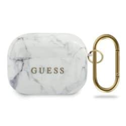 Guess Marble – „Airpods Pro“ dangtelis (baltas)