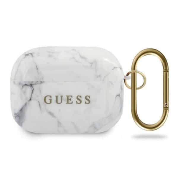 Guess Marble – „Airpods Pro“ dangtelis (baltas)