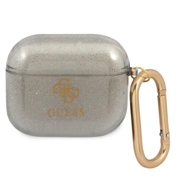 3414895F-3754-EC11-91AD-2CEA7FB072AA.jpg Guess 4G Glitter – Airpods 3 dėklas (juodas)