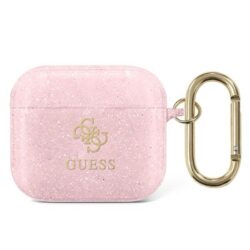 Guess 4G Glitter – Airpods 3 dėklas (rožinis)