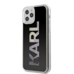 Karl Lagerfeld logotipas Karl Liquid Glitter Multi – iPhone 12 / iPhone 12 Pro Case (juodas)