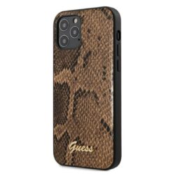 „Guess Python Collection“ – „iPhone 12“ / „iPhone 12 Pro“ dėklas (rudas)