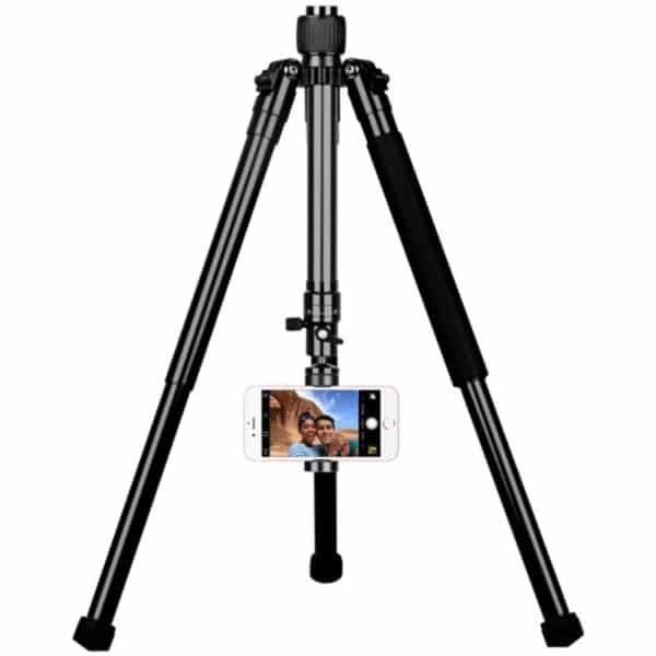 „Momax Tripod Pro 6“ – daugiafunkcis „selfie Stick“ ant stalo stovintis trikojis, skirtas DSLR fotoaparatams (juodas)